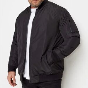 Bernardo Men's Classic Black Bomber Jacket
